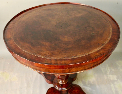 Guéridon Table à Jeux En Acajou XIXème 