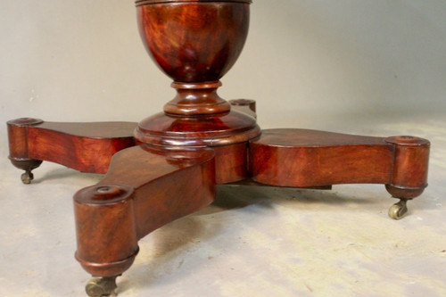 Guéridon Table à Jeux En Acajou XIXème 