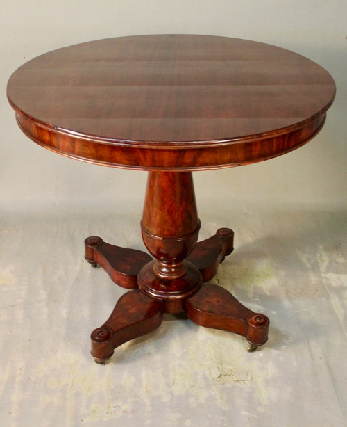 Guéridon Table à Jeux En Acajou XIXème 