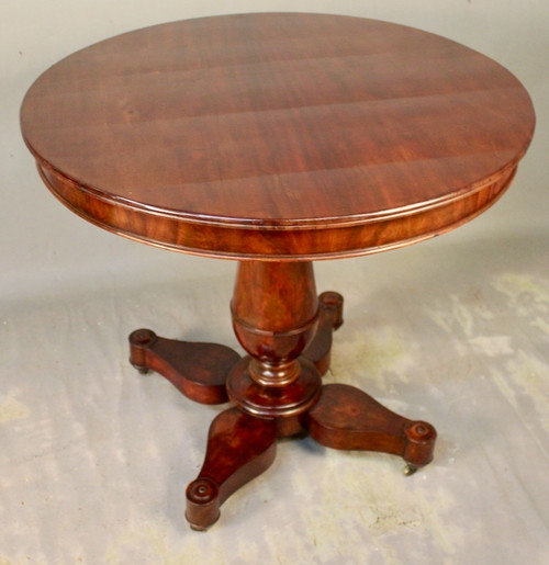 Guéridon Table à Jeux En Acajou XIXème 
