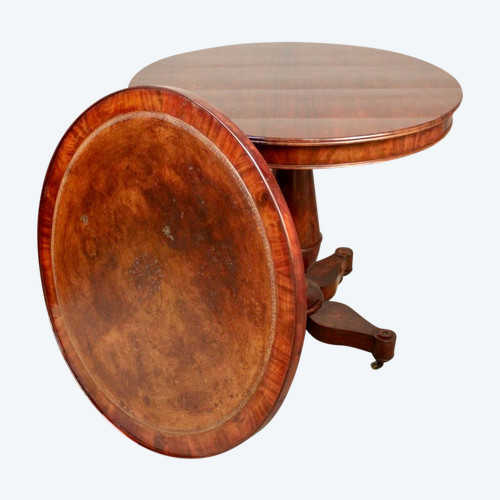 Guéridon Table à Jeux En Acajou XIXème 