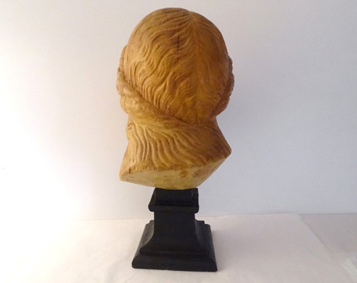 Scultura testa di giovane donna Afrodite in legno naturale scolpito fine XIX secolo