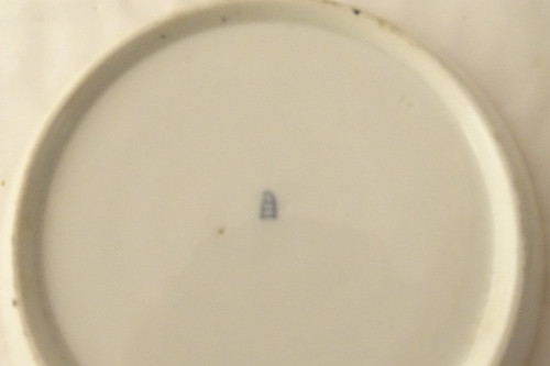 6 Tasses Porcelaine Vienne Grisaille Paysages Châteaux étangs Début XIXème