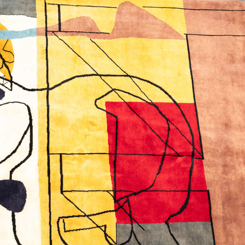 Tappeto, o arazzo, ispirato a Le Corbusier. Opera contemporanea