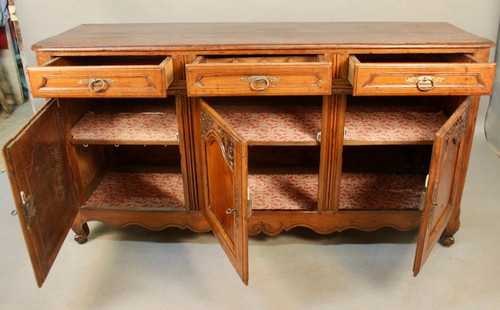 Credenza Luigi XV In Noce Del XVIII Secolo