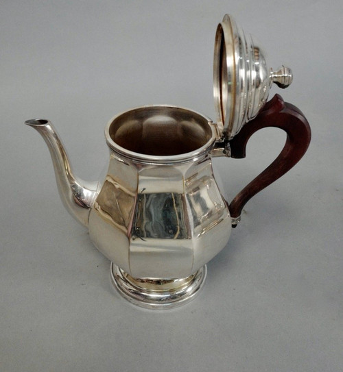 3 Piece Silver Metal Coffee And Tea Service