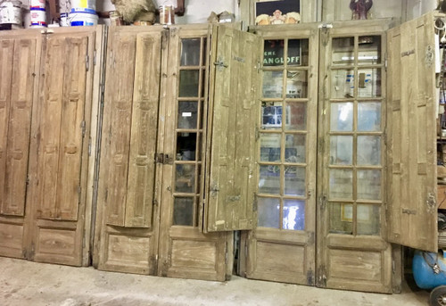Boiserie De 3 Paires De Portes Avec Volets XVIIIème