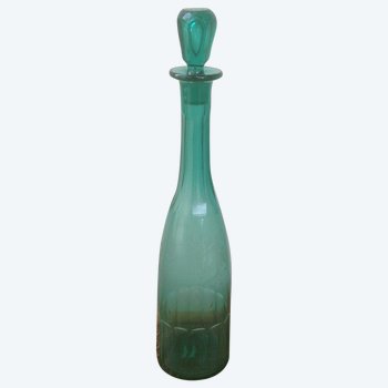 Absinthe green glass bottle with stopper