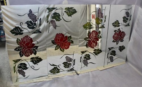 Suite Of 4 Large Decorated Mirrors