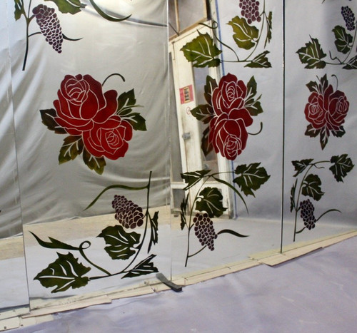 Suite Of 4 Large Decorated Mirrors