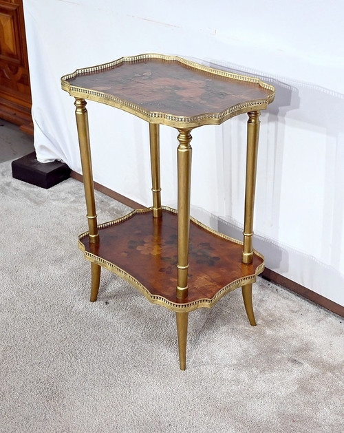 Petite Table de Salon en Moucheté de Thuya à décor peint – 1920
