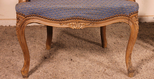 Coppia di Bergères in legno di quercia Luigi XV Kerused