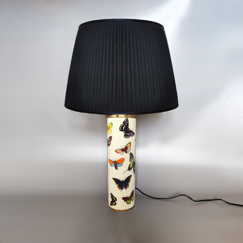 1970 Magnificent and unique Piero Fornasetti table lamp. Made in Italy