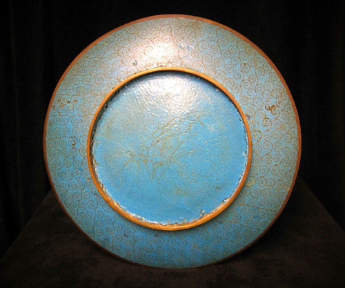 Piatto grande in smalti cloisonné XIX secolo Giappone.