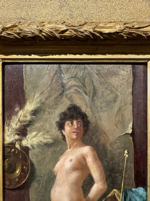 José Benlliure Y Gil (1855-1937) – Akt in der Werkstatt, Rom 1897