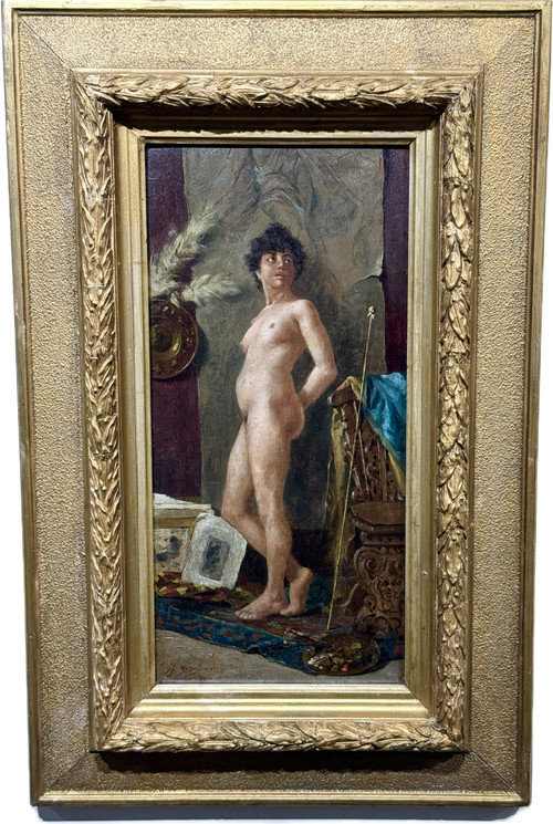 José Benlliure Y Gil (1855-1937) – Akt in der Werkstatt, Rom 1897