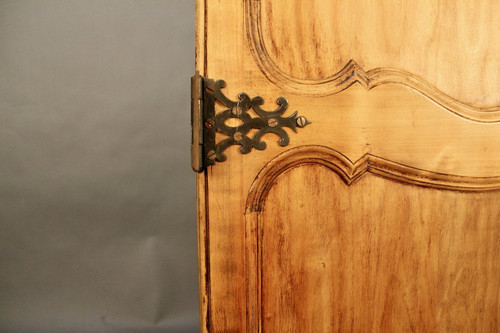 Paravento bifacciale a 4 ante in legno di ciliegio in stile Luigi XV