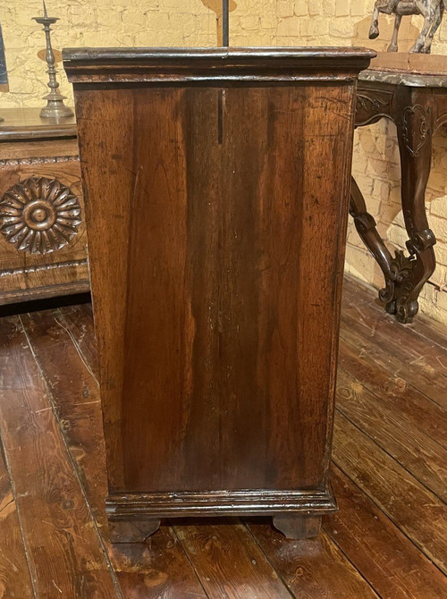 Small Italian Walnut Chest of Drawers-17th Century