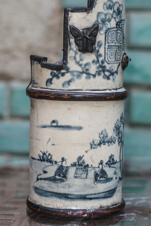 PIPE À EAU - OPIUM porcelaine craquelée