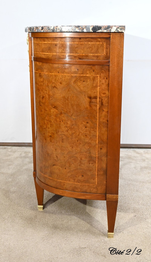 Buffet en Loupe de Thuya et Acajou, style Louis XVI – 2ème partie XIXe