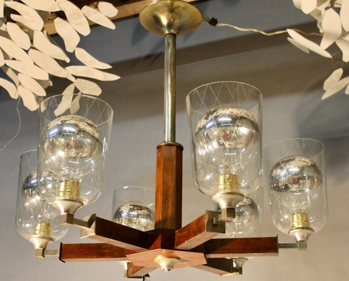 1940 Chandelier With 6 Arms Of Light