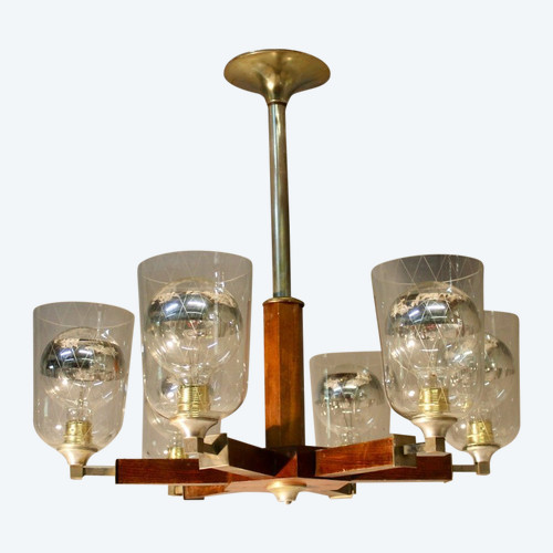 1940 Chandelier With 6 Arms Of Light