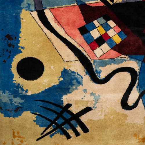 Tappeto, o arazzo, ispirato a Kandinsky. Opera contemporanea