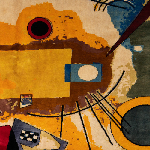 Tappeto, o arazzo, ispirato a Kandinsky. Opera contemporanea