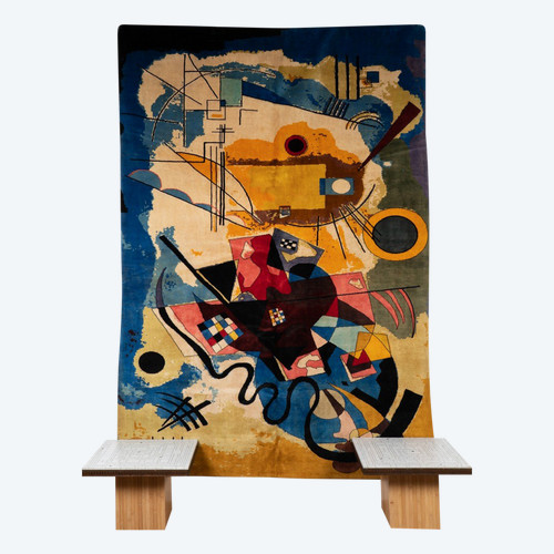 Tappeto, o arazzo, ispirato a Kandinsky. Opera contemporanea