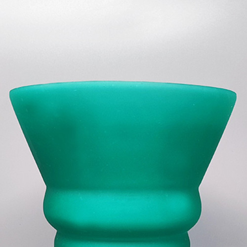 1960 Étonnant Vase Vert en Verre de Murano Par Michielotto