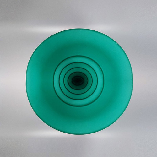 1960 Étonnant Vase Vert en Verre de Murano Par Michielotto