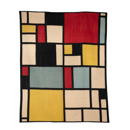 Carpet, or tapestry, inspired by Piet Mondrian. Contemporary work