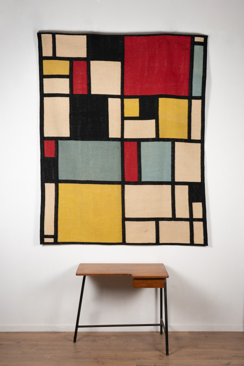 Carpet, or tapestry, inspired by Piet Mondrian. Contemporary work