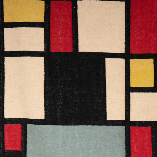Carpet, or tapestry, inspired by Piet Mondrian. Contemporary work