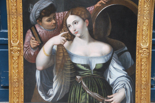 Dopo Tiziano, La giovane donna allo specchio del XVII secolo