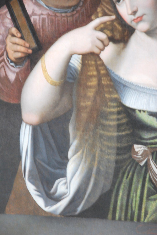 Dopo Tiziano, La giovane donna allo specchio del XVII secolo