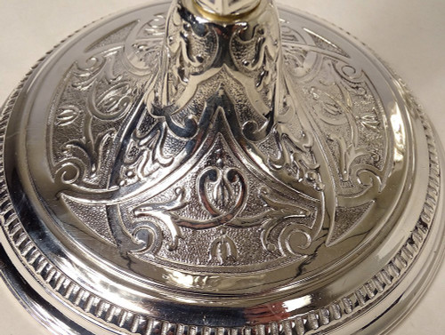 Coppia di candelabri Luigi XIV in bronzo argentato disegno Bérain XIX secolo