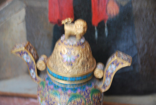China Brule Enameled And Golden Perfume