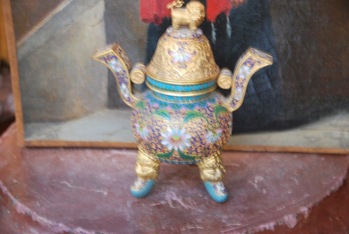 China Brule Enameled And Golden Perfume