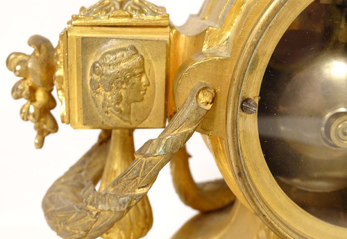 Gilt Bronze Pendulum Allegory Arts Music Book Napoleon III 19th Century