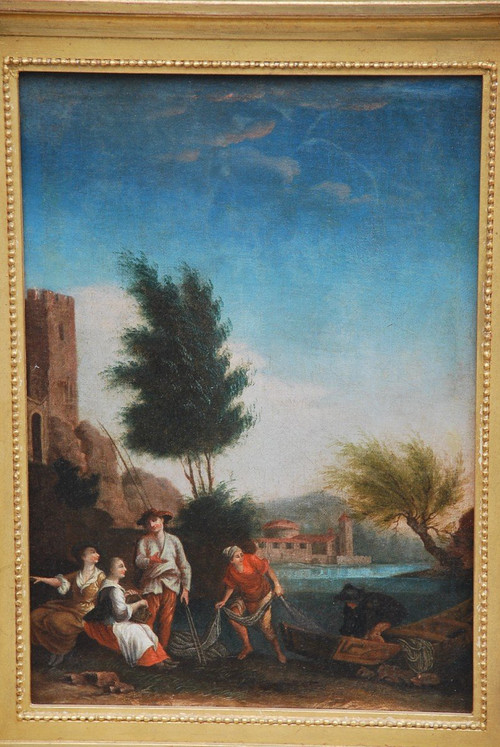Paire De Paysages "classiques" En Pendant XVIIIe siècle