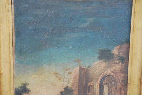 Paire De Paysages "classiques" En Pendant XVIIIe siècle