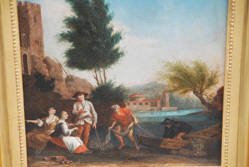 Paire De Paysages "classiques" En Pendant XVIIIe siècle