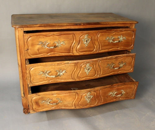 Commode Lyonnaise En Noyer Blond Louis XV