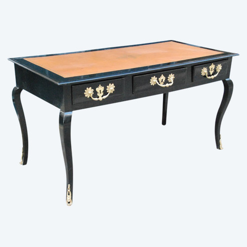 Bureau Plat époque Régence Bois Noirçi XVIIIe siècle
