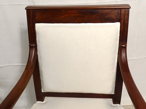 Small Restored Child's Armchair Mahogany Winding XIXÃ¨me SiÃ¨cle
