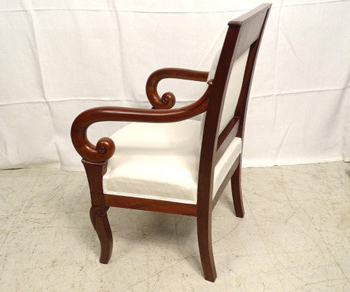 Small Restored Child's Armchair Mahogany Winding XIXÃ¨me SiÃ¨cle