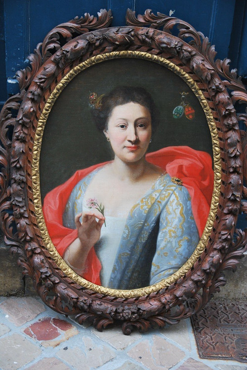 Holländische Schule des XVIII. Jahrhunderts Paar Porträts Kerens De Hongne