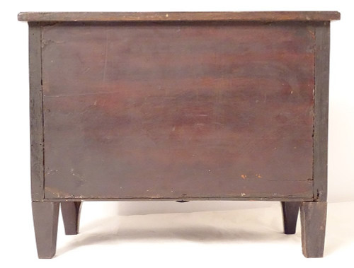 Petite Commode Maîtrise Régence Marqueterie Bois Violette Estampillée 18è