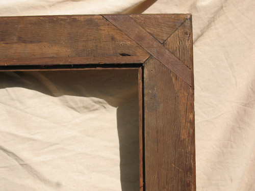 Large early 19th century carved oak frame in the Louis XIII style
